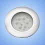 Detailaufnahme LED-Farblichtscheinwerfer für Ottofond Whirlpool Atlanta, chromfarben.
