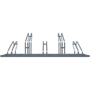 Schake Fahrradständer, einseitig, 5 Einstellplätze, feuerverzinkt, 1750 mm lang.