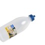 Transparente LUX Spritzflasche, 500 ml, mit blauem Schraubverschluss für Schmierstoffe.