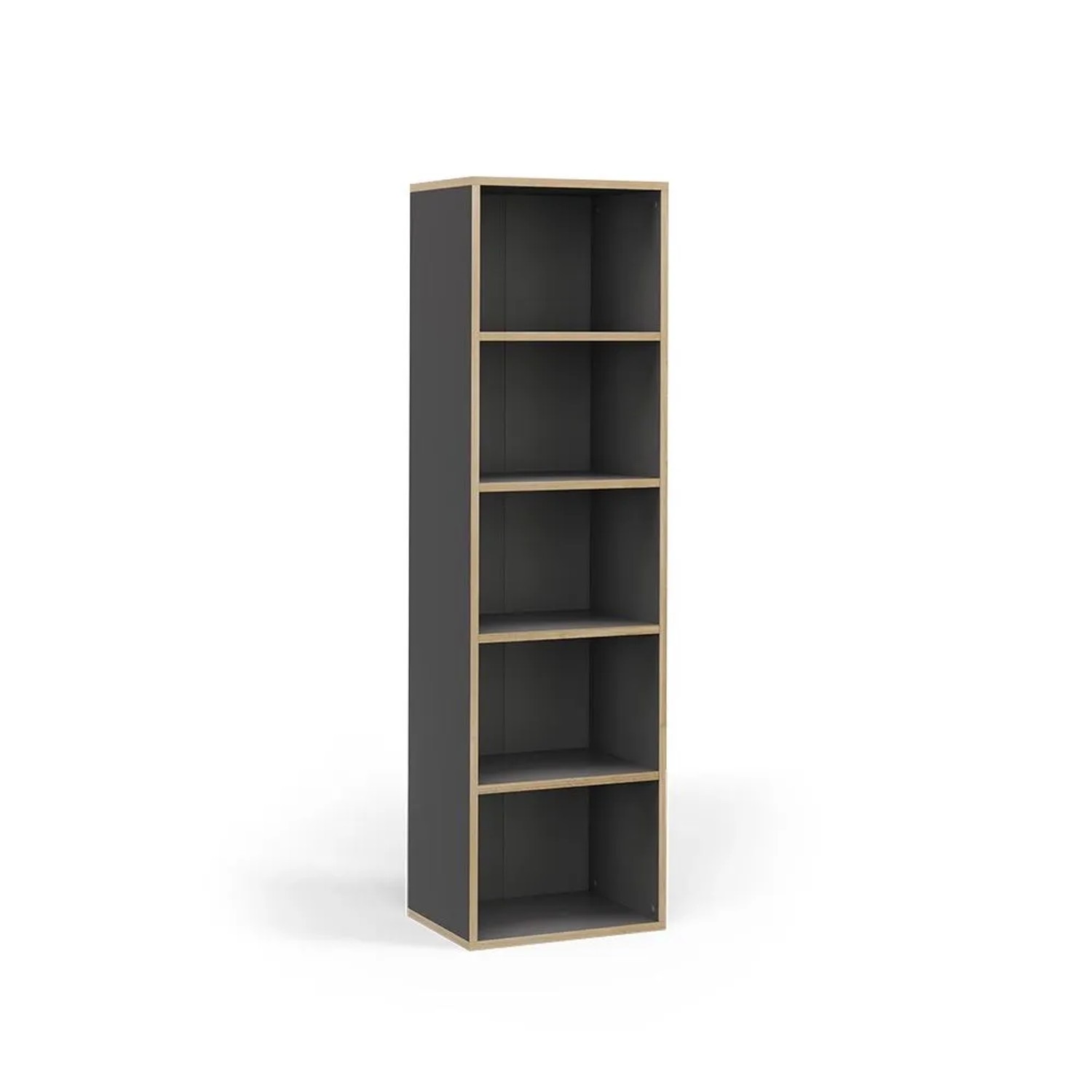 Vicco Bücherregal Tetrix Anthrazit 40 x 140 mit 5 Fächern Art Nr 56547