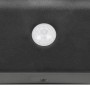 Detailaufnahme der schwarzen Reality LED Solar-Wandleuchte Atico mit Bewegungsmelder.