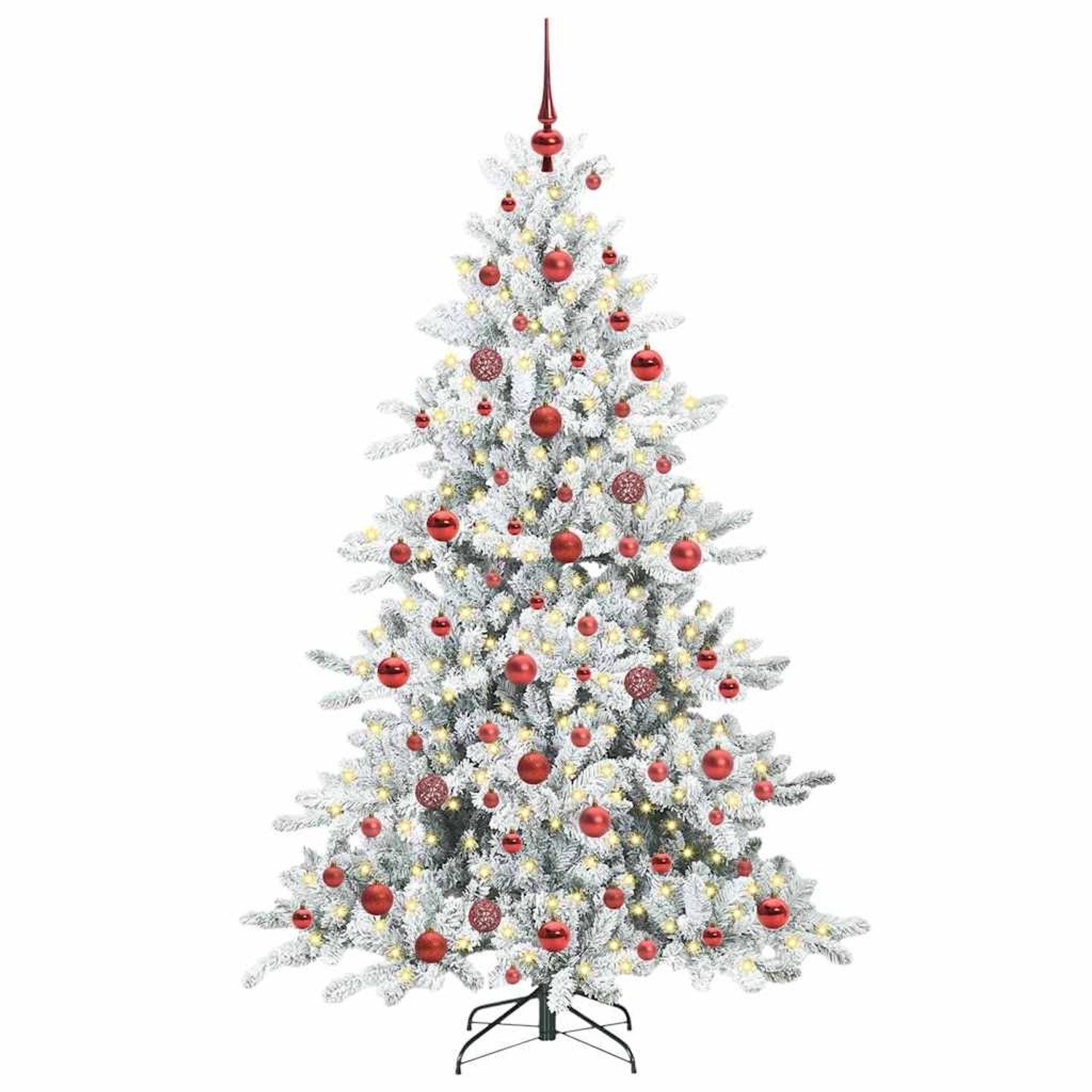 vidaXL Künstlicher Klappbarer Weihnachtsbaum mit 300 LEDs 180 cm PVC 3397718