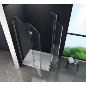 Glasdeals Duschkabine CORNO 120x90 cm mit ESG Glas, rahmenlos und modern.