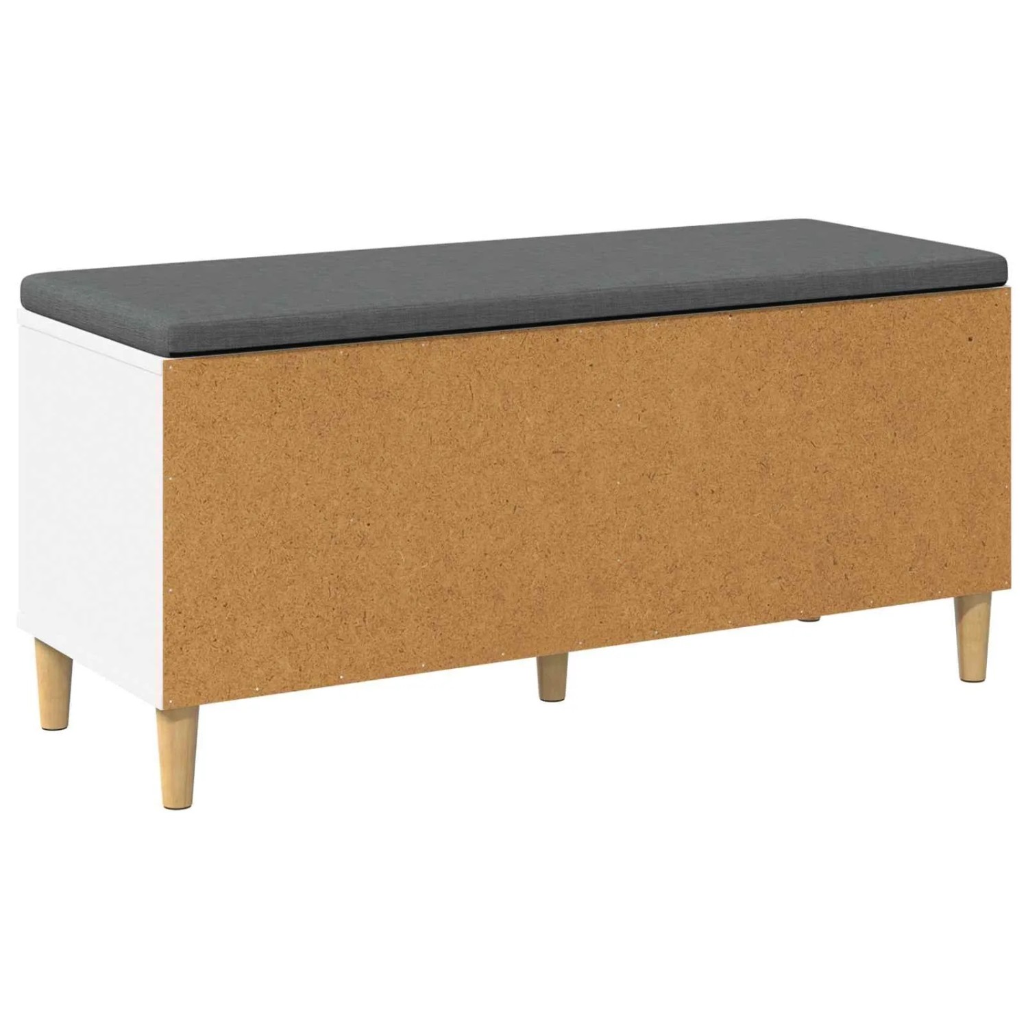 vidaXL Flurbank mit Kissen mit Speicher mit Tür Weiß 100 x 38 x 46 cm 891536_8