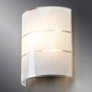 Lindby Wandleuchte Wandlampe Innen Vincenzo 9625001 Modern in Weiß aus Glas 1-flammig E14 Wohnzimmerleuchte