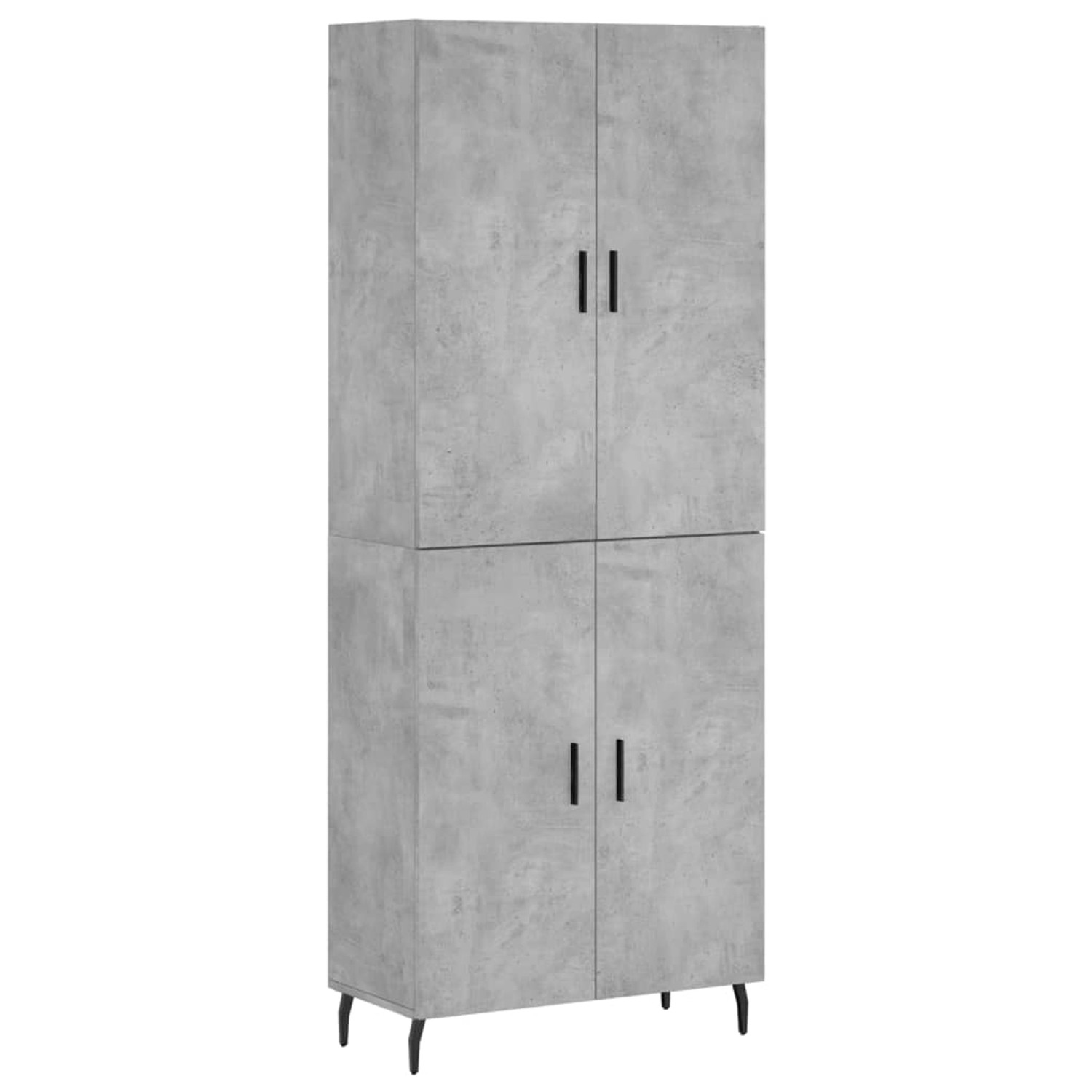 vidaXL Highboard Betongrau 69,5x34x180 cm Holzwerkstoff 3195695 günstig online kaufen