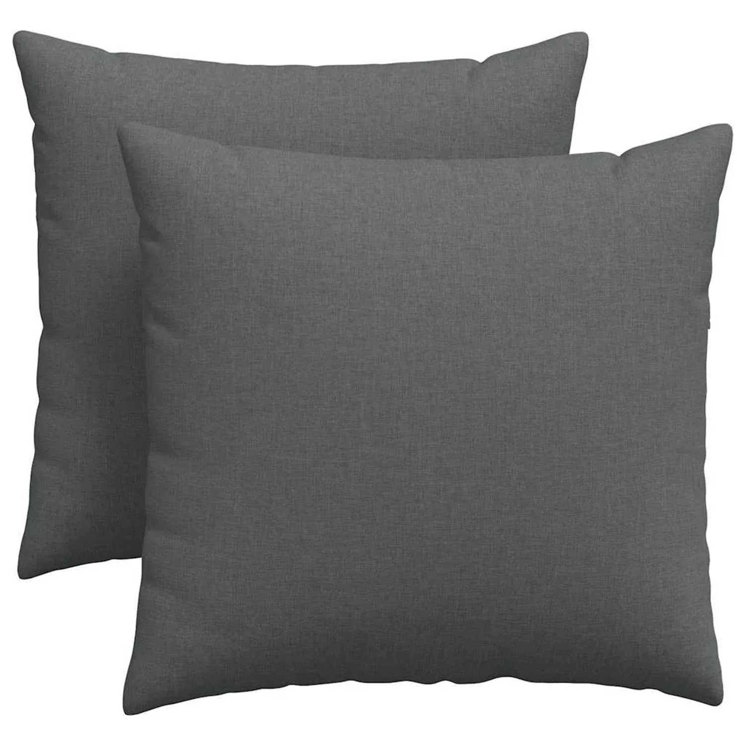 vidaXL Sofakissen 2 Stück Dunkelgrau 45 x 45 cm Stoff 42013912