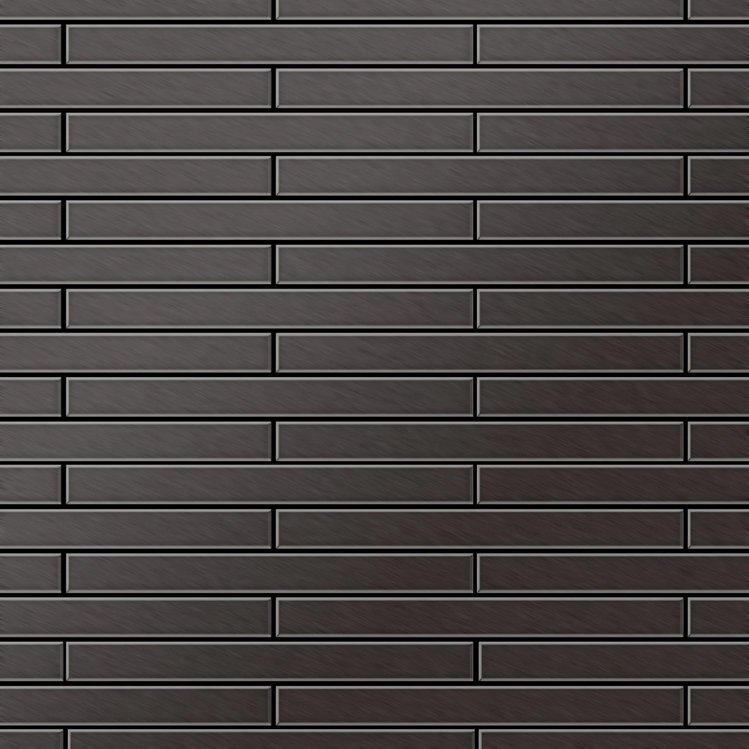 ALLOY Mosaik Fliese Massiv Metall Titan Gebürstet Dunkelgrau 1,6mm Stark Av günstig online kaufen