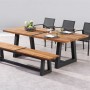 5-tlg. Gartenbankgruppe Campione+Paros Anthrazit FSC® mit Bank, Tisch und Sesseln.