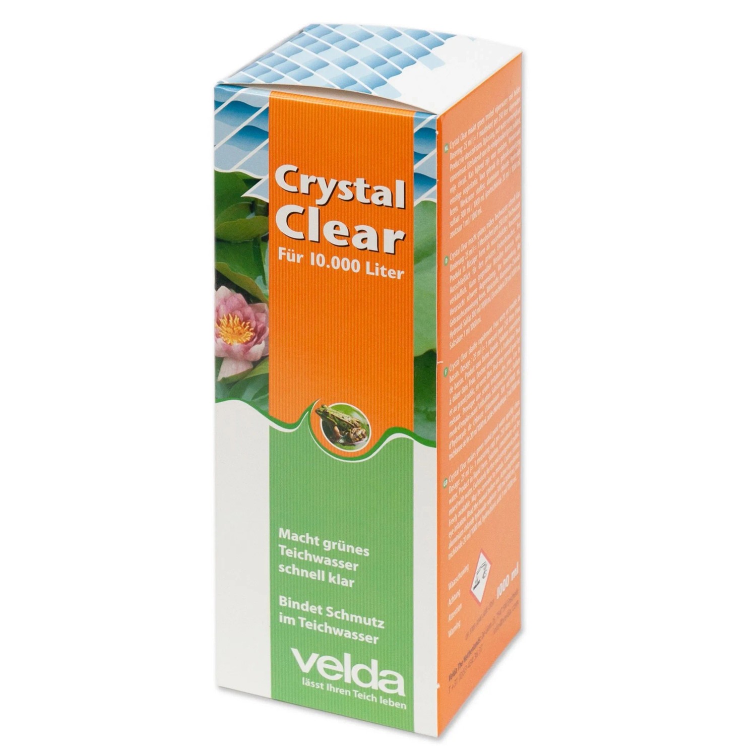 Velda Crystal Clear gegen Schwebealgen im Teich, 1000 ml für 10000 Liter klares