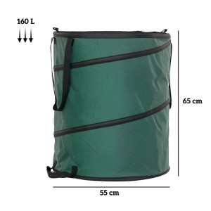 Outsunny Gartenabfallsack aus Oxford Stoff, 55x65cm, grün. Pop-Up Laubsack mit Griffen.