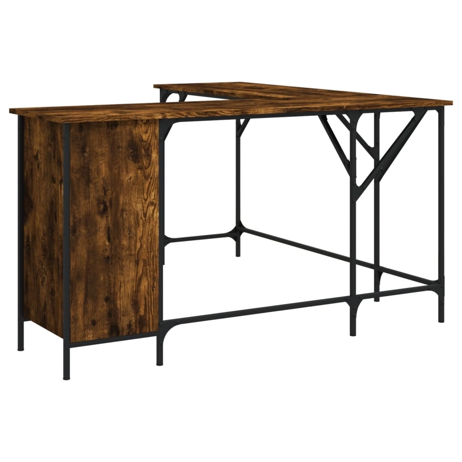 vidaXL Schreibtisch Räuchereiche 141x141x75 cm Holzwerkstoff 837599 günstig online kaufen