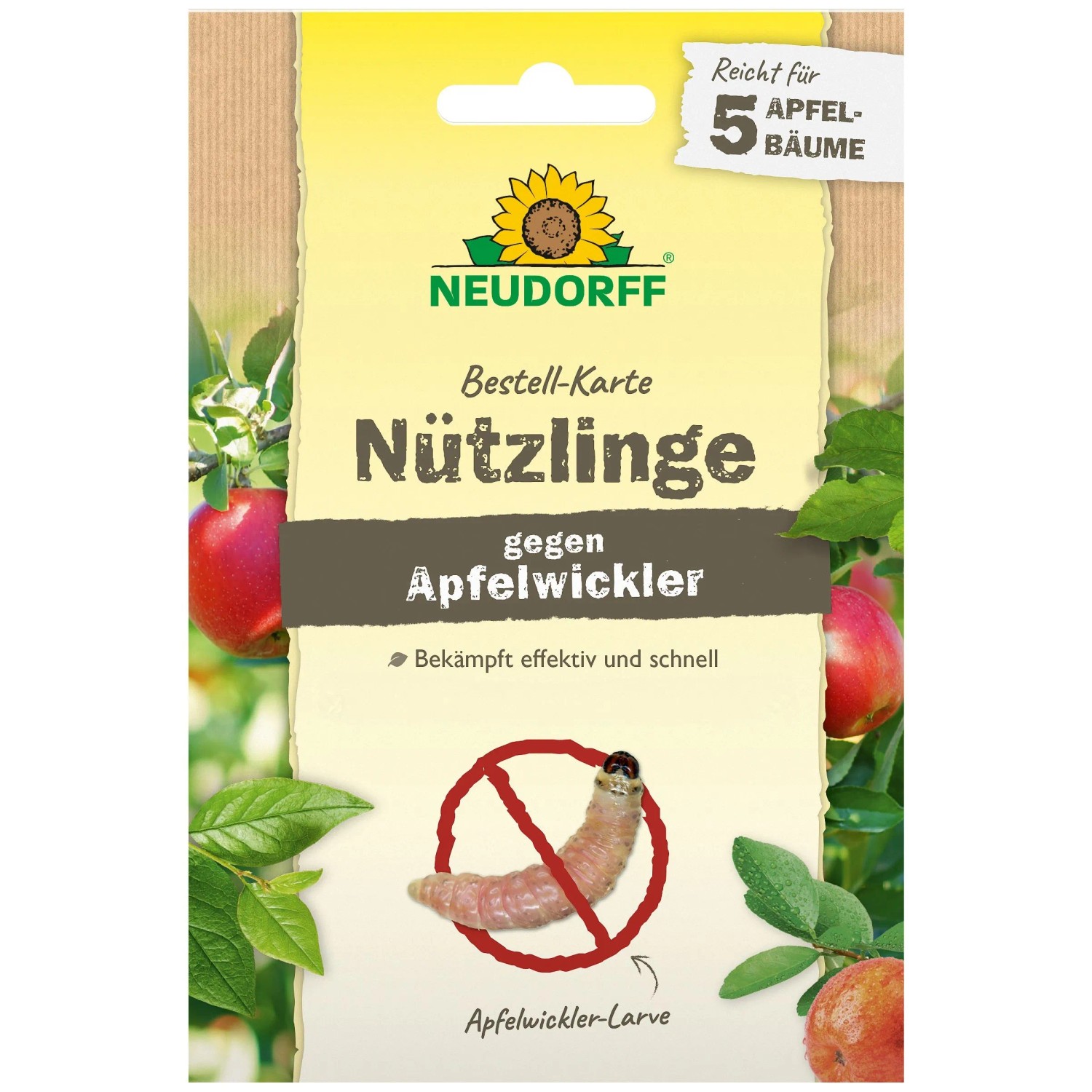 Neudorff Bestell-Karte Nützlinge Gegen Apfelwickler für 5 Apfelbäume