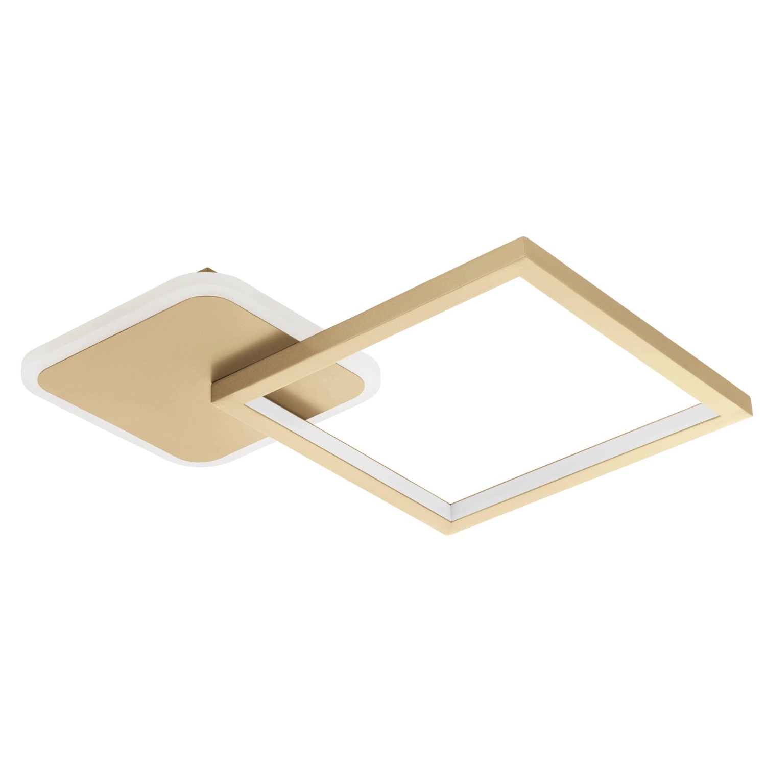 Eglo LED-CCT-Deckenleuchte Gafares 33 cm x 33 cm Gold-Weiß