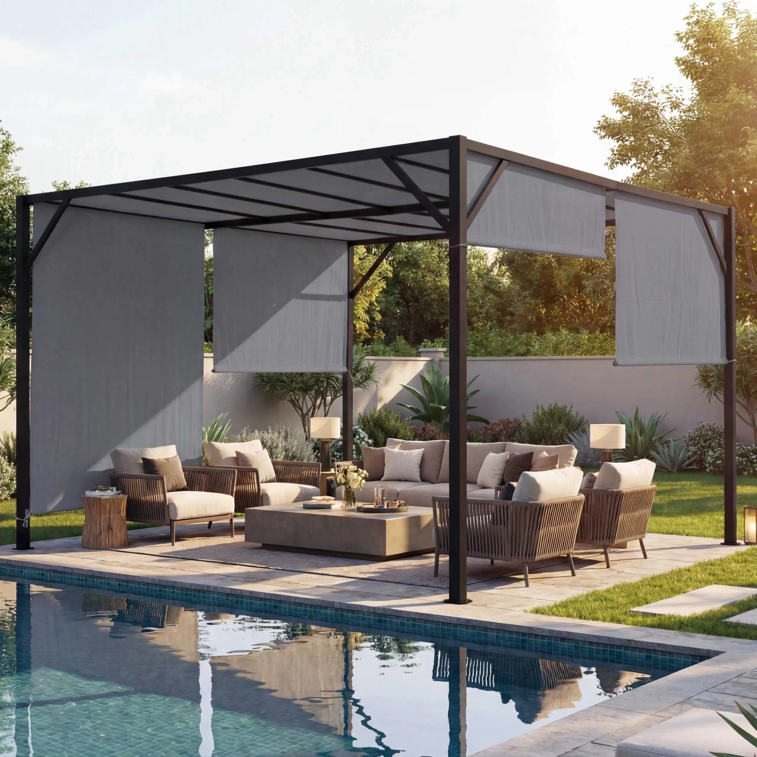 MCW Pergola Beja 4x3m Grau