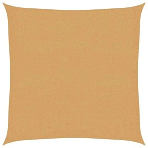 vidaXL Sonnensegel 160 g/m² Quadratisch Sandfarbe 3x3 m HDPE 4002021