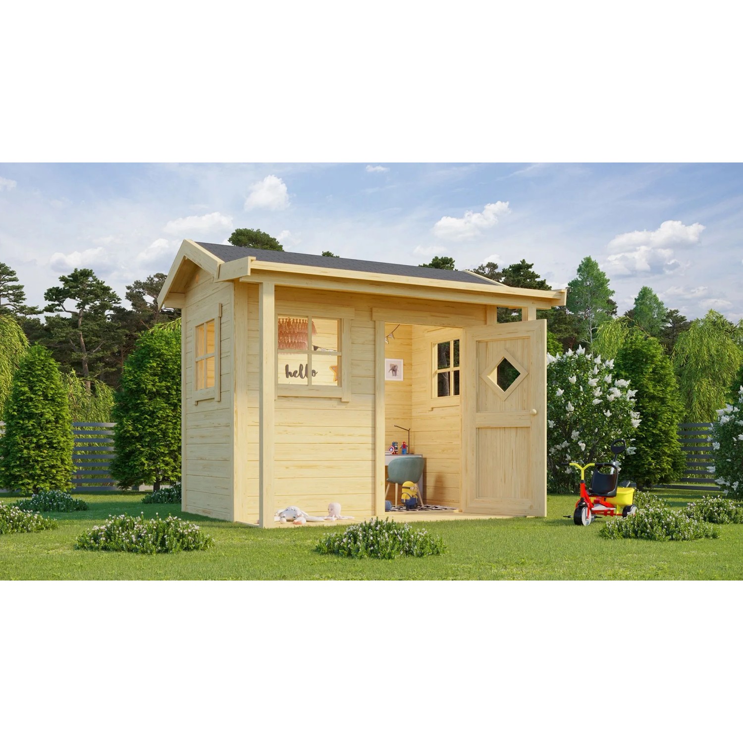 Lasita Maja Kinderspielhaus Pingo 120 cm x 120 cm