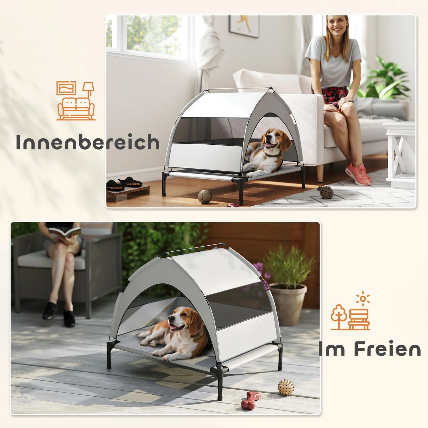 PawHut Erhöhtes Hundebett Polyester 76 x 61 x 70cm_7