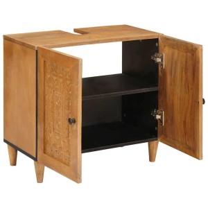vidaXL Badezimmerschrank Wandmontiert Hellbraun 62 x 33 x 58 cm 4018099