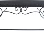 Schwarze Garden Pleasure Blumenbank Lorin mit Rostoptik, 83x27x45cm, ideal für Garten und Balkon.