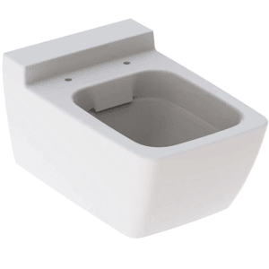 Weißes Geberit Wand-WC Xeno, spülrandlos, aus Keramik. Modernes Tiefspül-WC für hygienische Bäder.