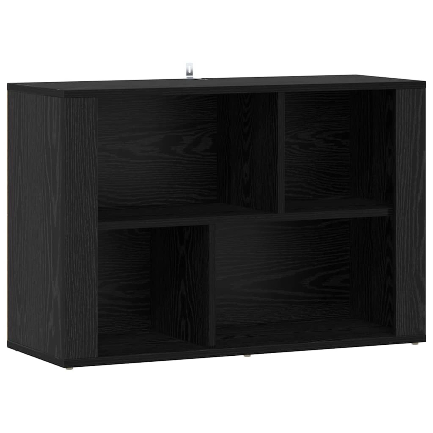 vidaXL Sideboard Schwarz Eichen-Optik 80 x 30 x 53 cm Holzwerkstoff 881101 günstig online kaufen