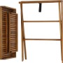 Siena Garden Klapptisch Caruna, rechteckig, Natur, 45x70 cm, Holz, zusammengeklappt und aufgestellt.