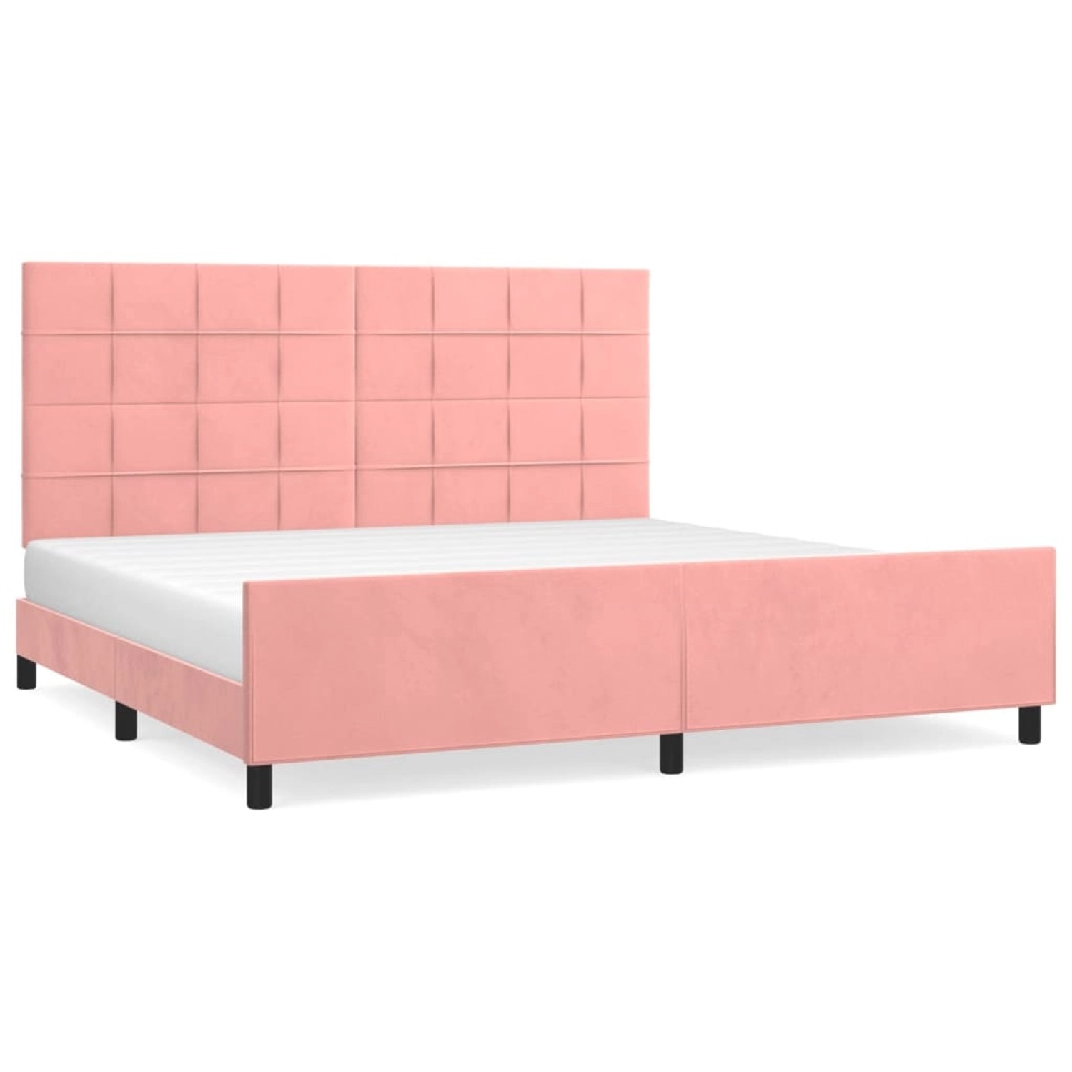 vidaXL Bettgestell mit Kopfteil Rosa 200x200 cm Samt 3125780 günstig online kaufen