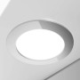 Detailaufnahme der LED-Beleuchtung des Jokey Spiegelschranks Numa III, Weiß Hochglanz.