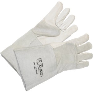 LUX Schweißerhandschuh Größe 10 aus Leder, ideal für Schweißarbeiten.