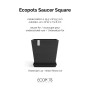 Ecopots Untersetzer Rotterdam eckig, dunkelgrau, 22cm. Für Innen & Außen.