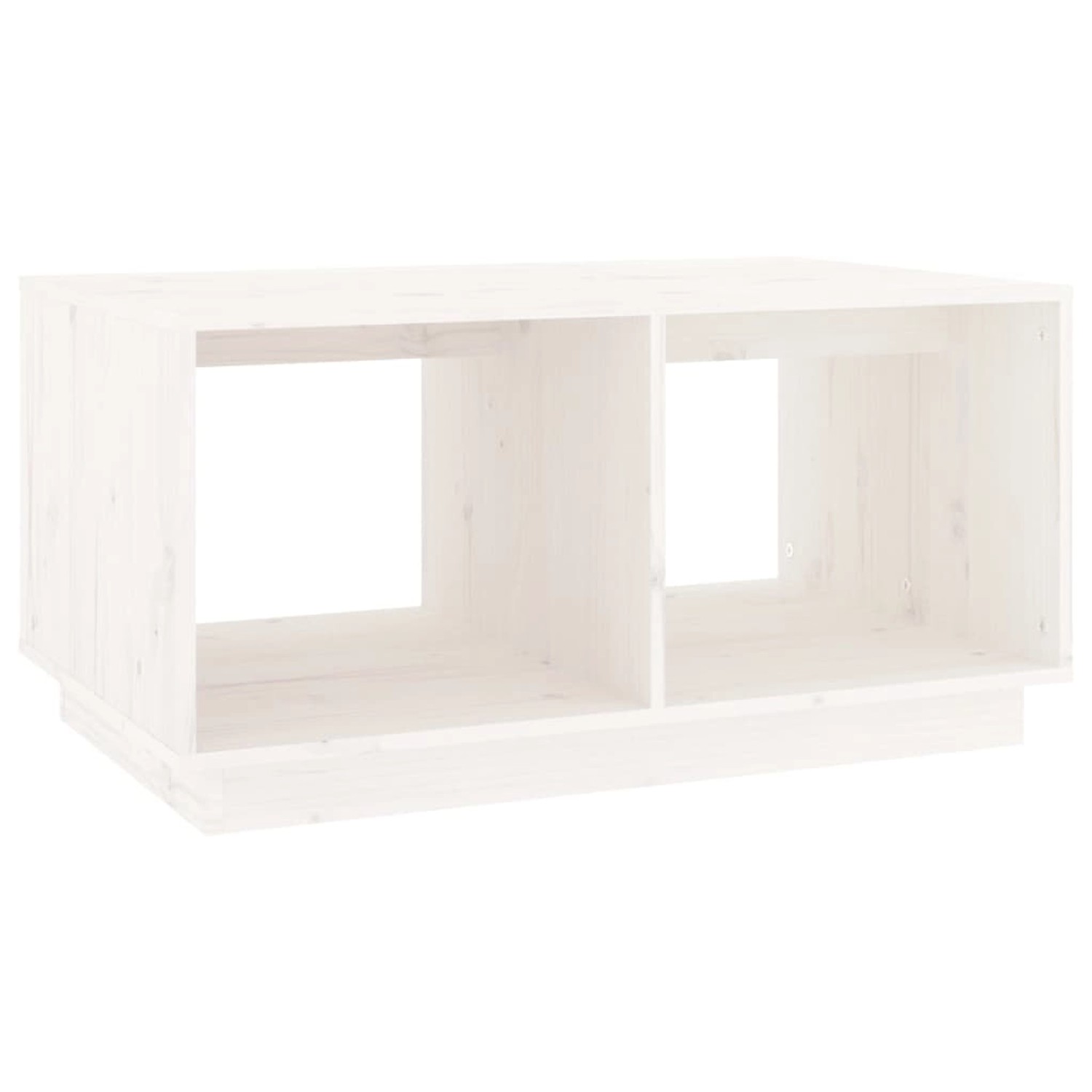 vidaXL Couchtisch Weiß 80x50x40 cm Massivholz Kiefer 814435 günstig online kaufen