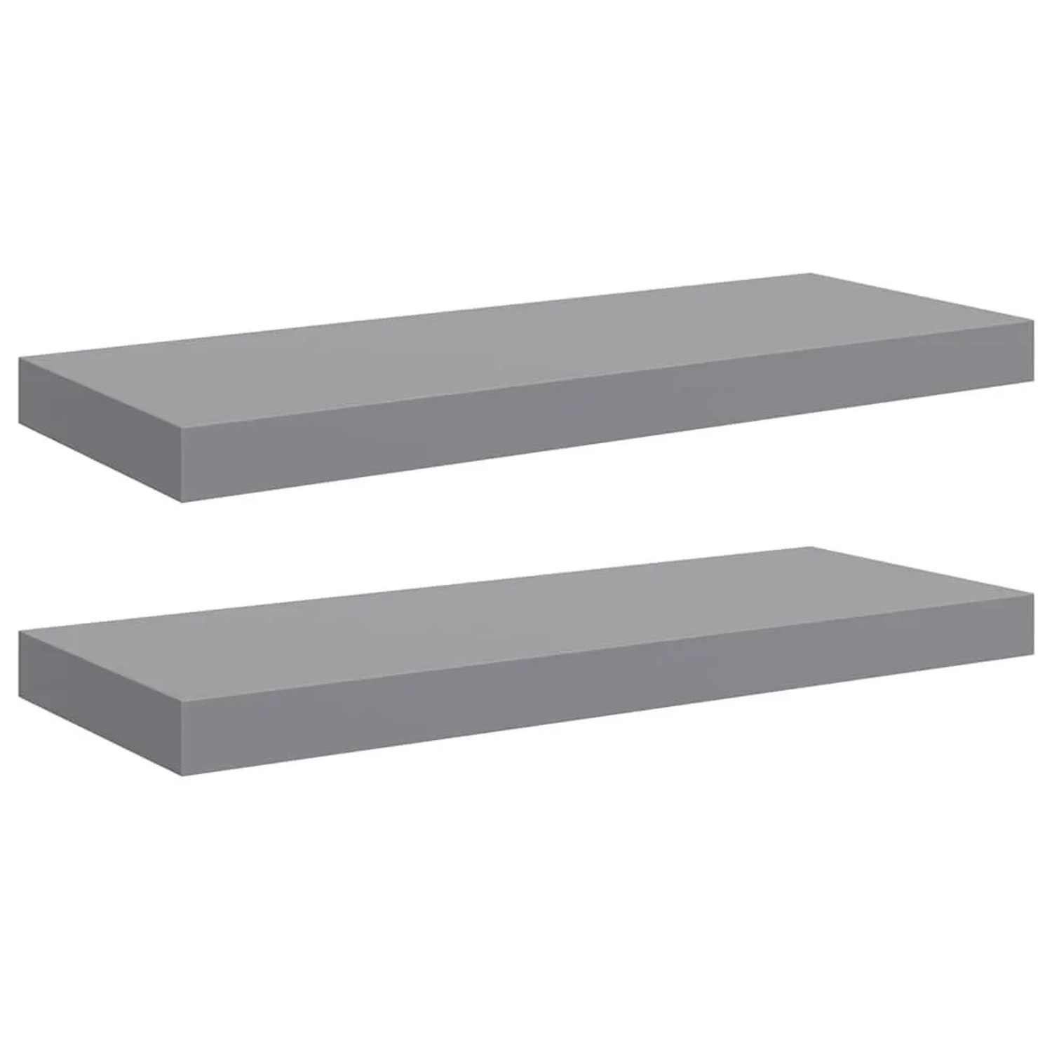 vidaXL Schwebende Wandregale 2 Stk Grau 60x23,5x3,8cm MDF 323854