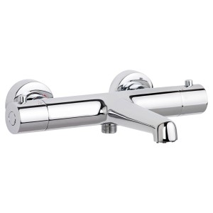 Schöner Wohnen Wannen-Thermostat Dicu Eco-Stop Chrom für die Badewanne.