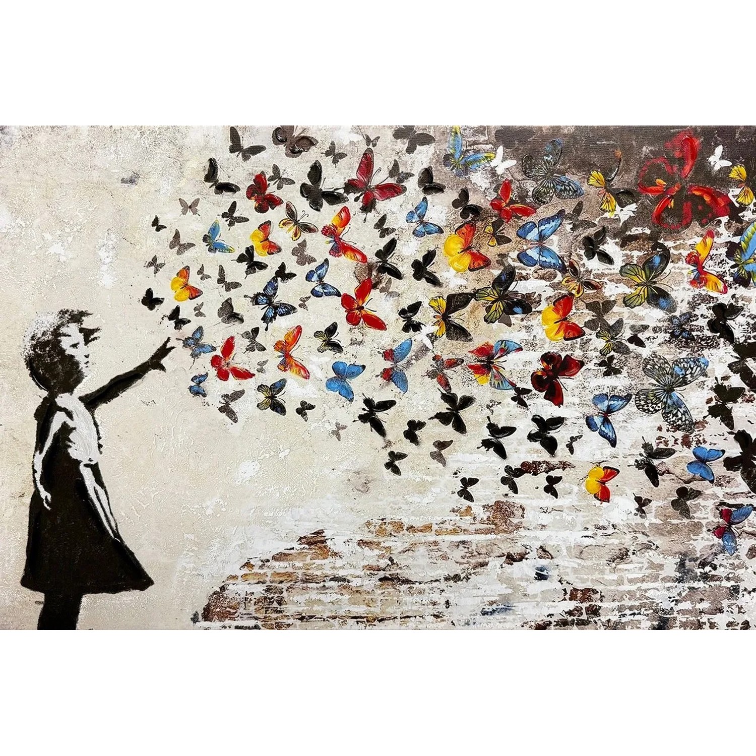 Art Universe Leinwandbild Butterfly Girl 60 x 90 cm