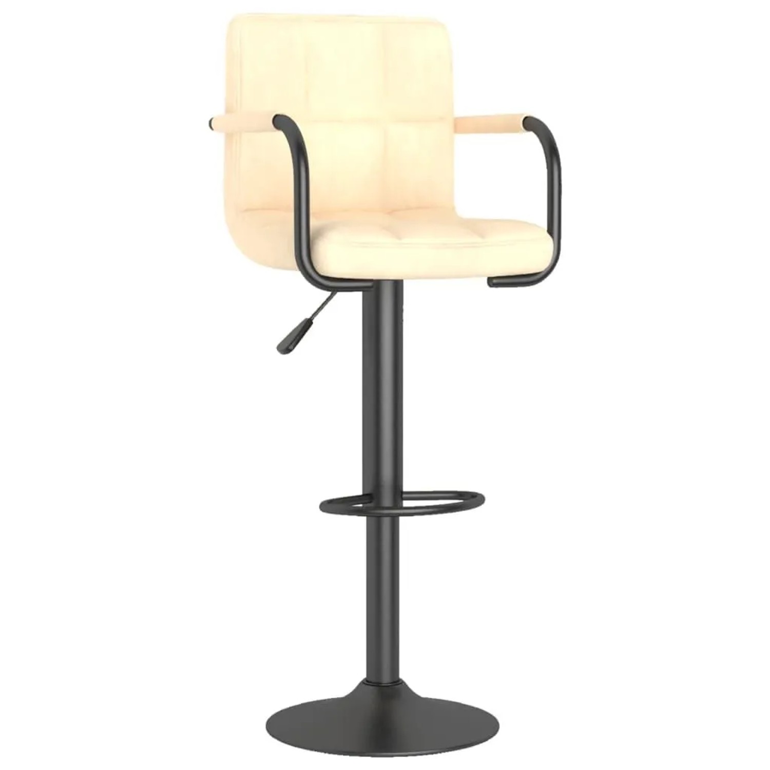 vidaXL Barhocker Creme Samt 334647