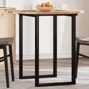 Runde vidaXL Tischplatte aus Akazie, Ø80cm, ideal für Esstische und Bistrotische.
