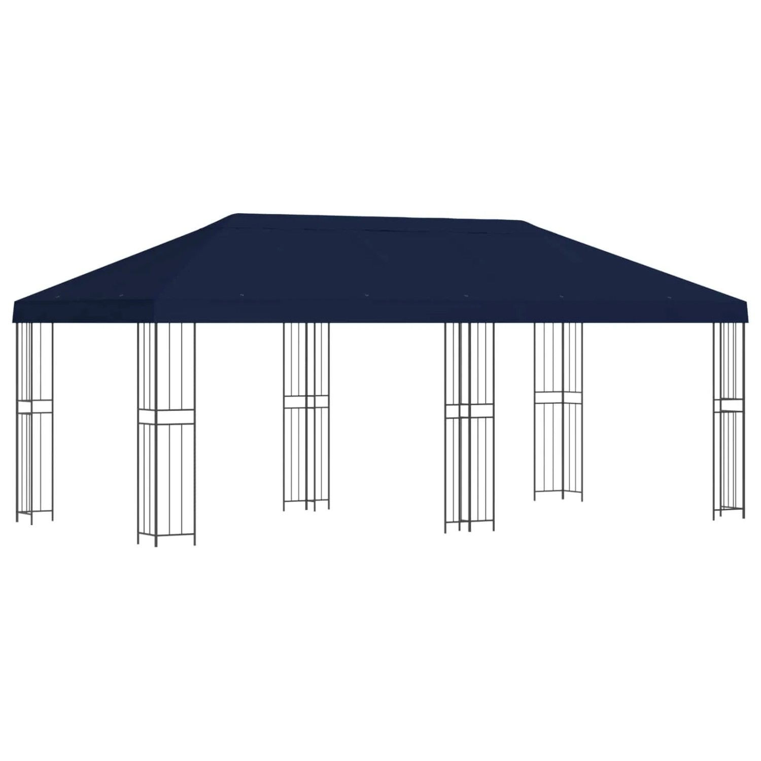 vidaXL Pavillon mit Seitenwänden 6 x 3 m Blau Polyester und Stahl 190 3375988