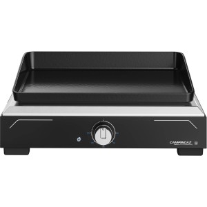 Campingaz Elektrogrill Plancha Electric 1 XD mit schwarzer Grillplatte und Temperaturregler.