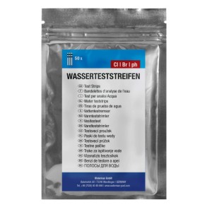 Waterman Wasserteststreifen 3 in 1 für Poolwasser: pH, Chlor, Brom, 50 Stück