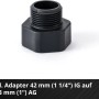 Adapter für Einhell Aquinna Gartenpumpe, 42 mm IG auf 33,3 mm AG.