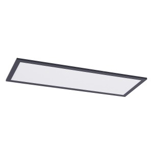 Lindby LED Panel Nelios 9956143 Dimmbar mit Leselampe Modern in Schwarz aus Aluminium 1-flammig Wohnzimmerleuchte