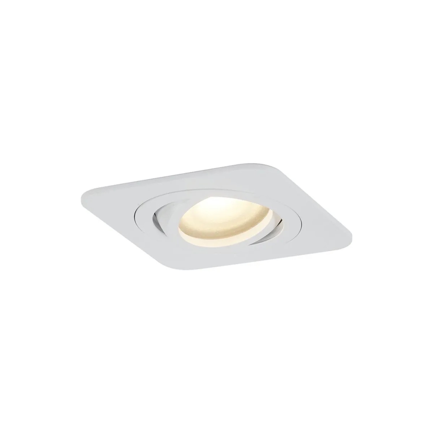 QAZQA Abgerundeter Einbaustrahler Weiß GU10 50mm Dreh- und Kippbar IP44 Alberto