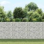 3er Set Furnicato Gabionen-Hochbeete aus Eisen, 30x30x150 cm, befüllt mit Steinen.