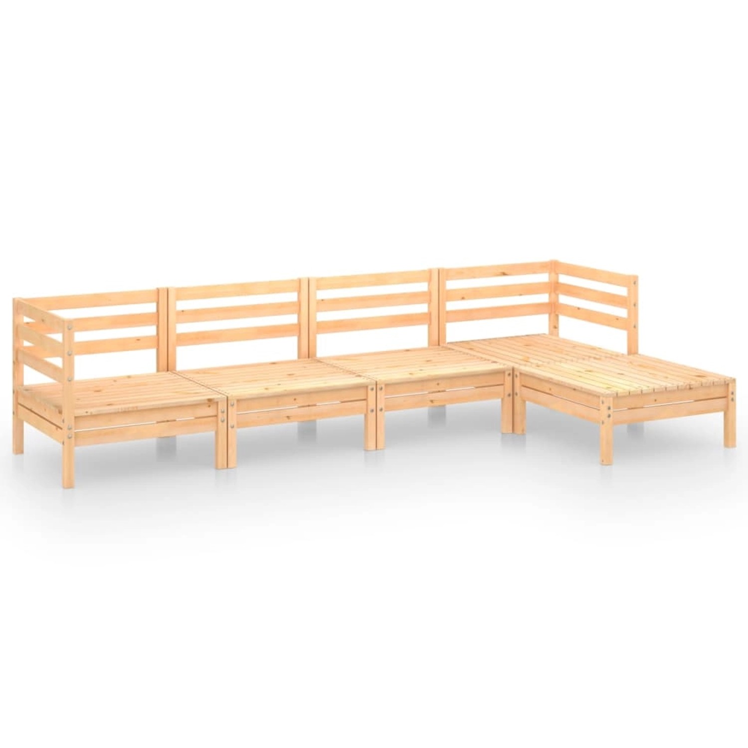 5-tlg. Garten-lounge-set Massivholz Kiefer günstig online kaufen