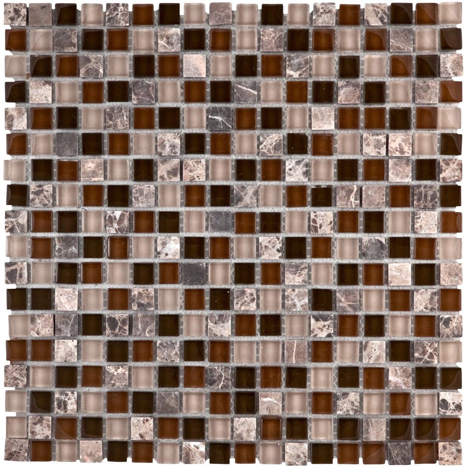 Mosaikmatte Glas Naturstein Anden 30 cm x 30 cm