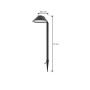 Moderne Lindby LED Außenleuchte Capelo, schwarz, aus Aluminium. Gartenstrahler mit Erdspieß, 77cm hoch.