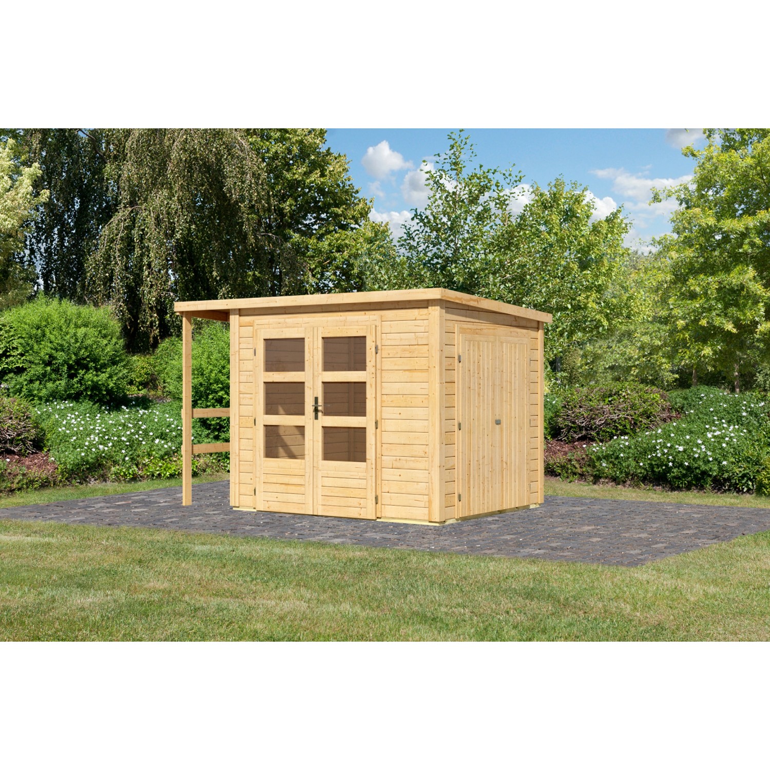 Karibu Gartenhaus "Grundfläche 4,87 qm", aus hochwertiger nordischer Fichte günstig online kaufen