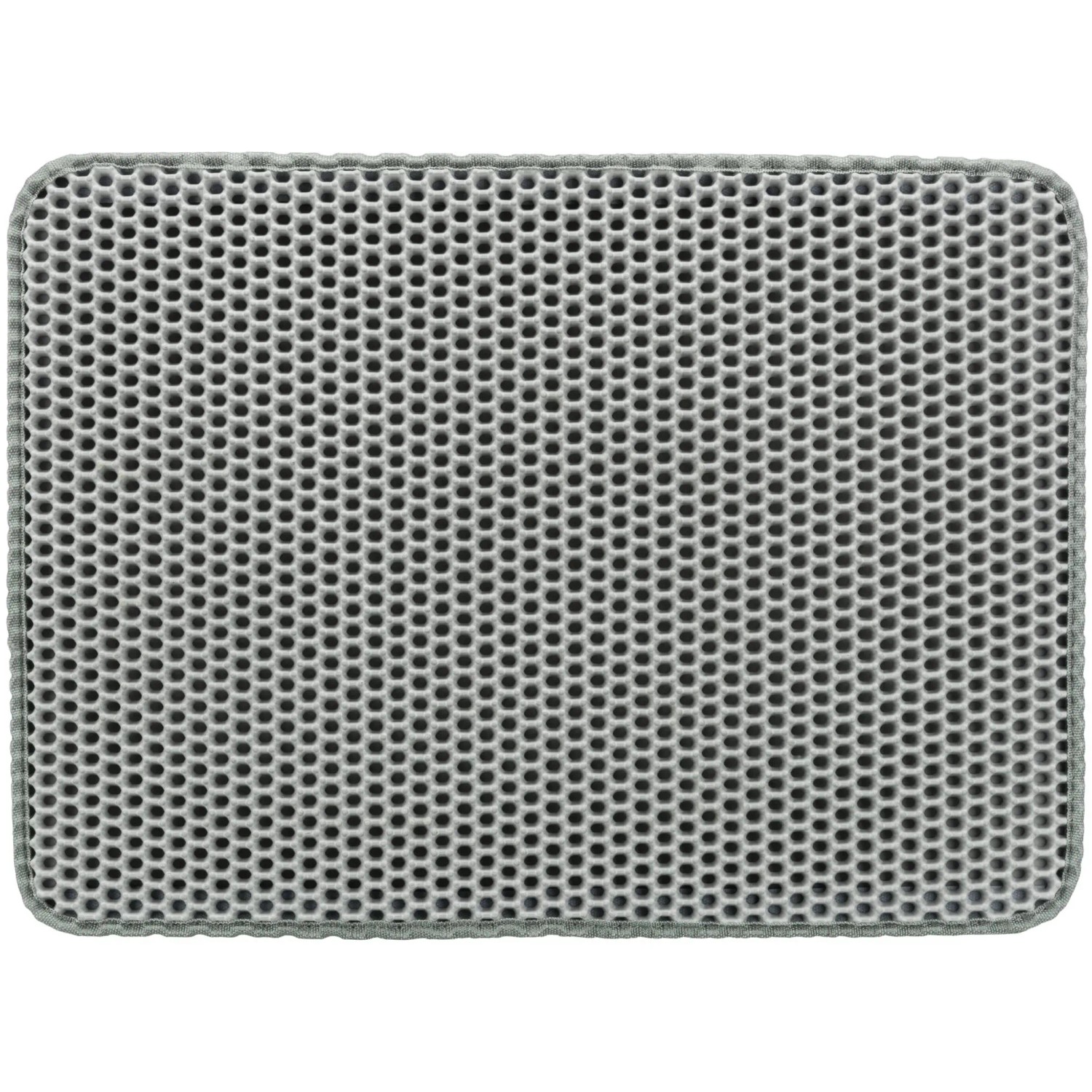 Grauer Trixie Sieb-Vorleger für Katzentoiletten, 35x45 cm, aus EVA-Material.