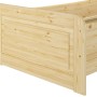 Erst-Holz Seniorenbett 100 x 220 Überlänge Kiefer Massiv mit Rollrost Modell 42_8